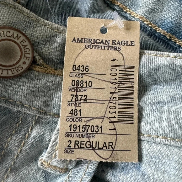 American Eagle Jegging Super Stretch Women's Size 2 Jeans Tie Dye Acid Wash NEW - Picture 6 of 6